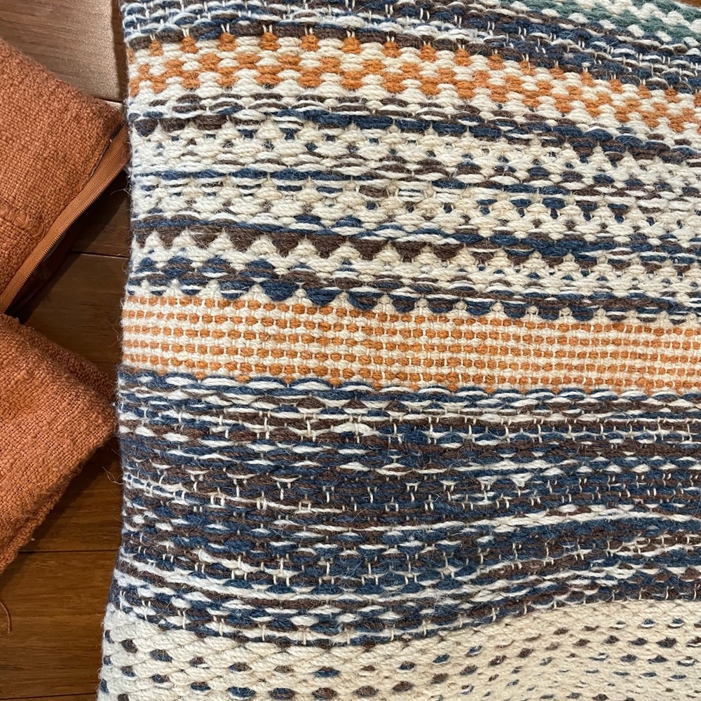 Magnolia Home 24x24 pillow cover and2 18x18 rust orange covers from Cost Plus